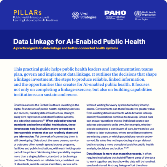 Knowledge product: Data Linkage for AI-Enabled Public Health