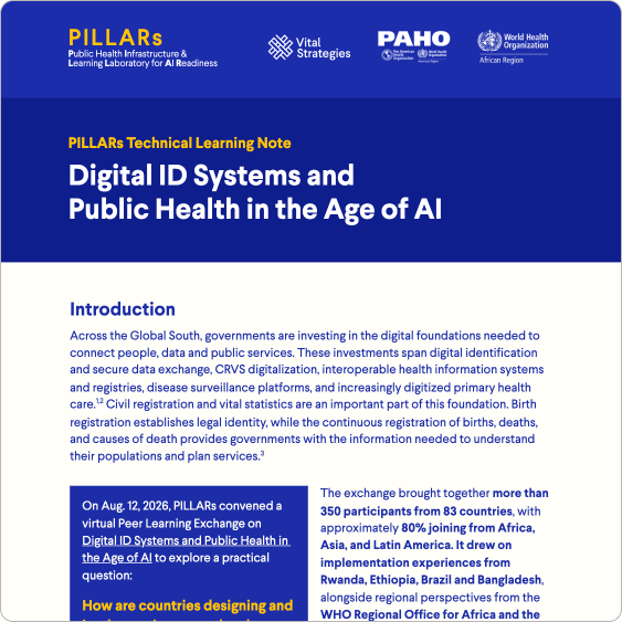 Technical note: Digital ID Systems and Public Health in the Age of AI